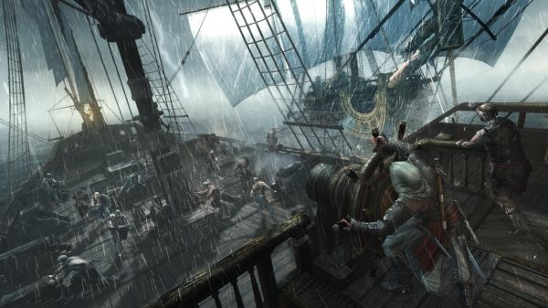 Credo, um Assassino,Piratas,Edward Kenway,Batalhas navais,navio fantasma,Captura de tela