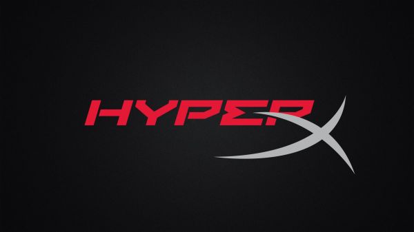 HyperX,PC játék,logo,egyszerű háttér,sötét háttér,minimalizmus