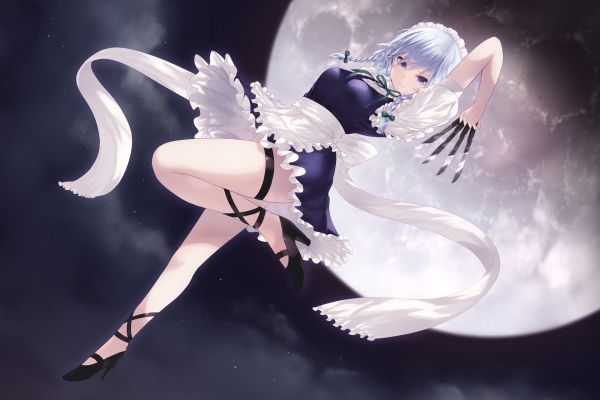 animemeisjes,Touhou,Izayoi Sakuya,Cait,meisjeuitrusting