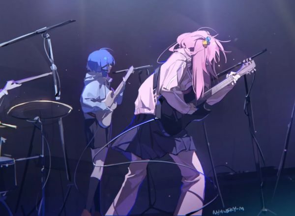 Anime,Filles anime,BOCCHI THE ROCK,guitare,gotou hitori,Ryo Yamada