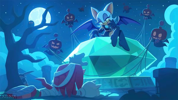 caracter Rogue,Sonic,Sonic Ariciul,Knuckles,Halloween,vacanţă