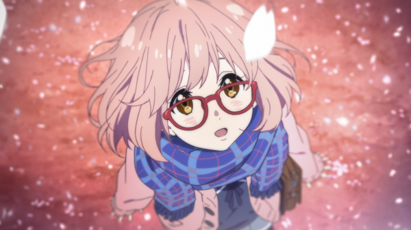 Kyoukai no Kanata,Куряма Мира,вишня в цвету