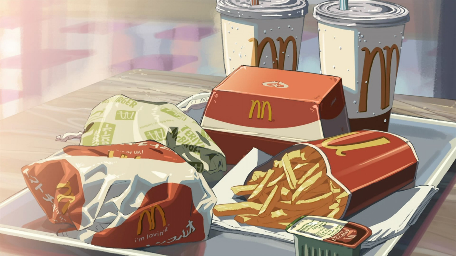 εικονογράφηση, τροφή, anime, επιδόρπιο, μάρκα, McDonalds, ΤΕΧΝΗ, σχέδιο