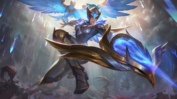 gambar,wanita,baja,Liga legenda,Quinn League Of Legends,burung-burung