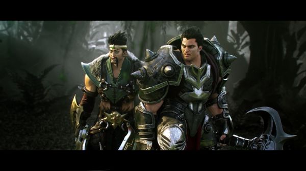 1920x1080 px,Darius,Draven,League of Legends,Dark Brotherhood