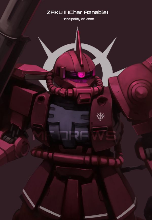 Zaku II Char's Custom,anime,mechs,Super Robot Taisen,Mobile Suit Gundam,ruhtinaskunta Zeon