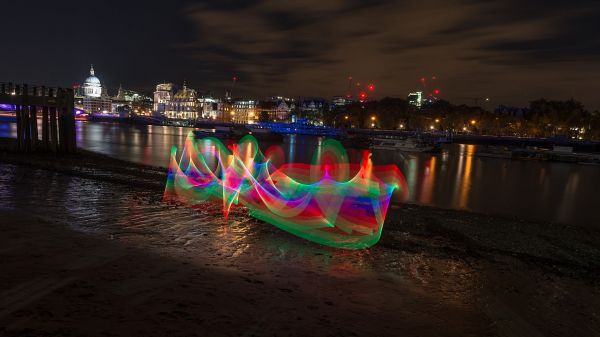 landscape,lights,colorful,sea,ship,city