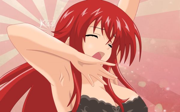 illustrasjon,anime,anime jenter,kunstverk,munn,Gremory Rias