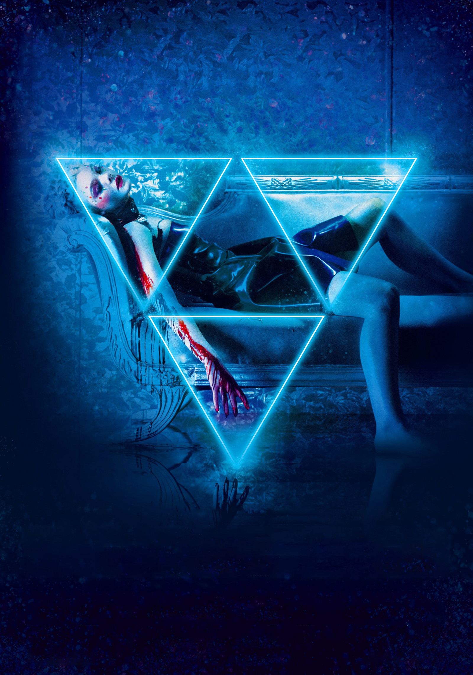 illustratie, filmposter, blauw, The Neon Demon, licht, vorm, duisternis, screenshot, computer wallpaper, doopvont, ruimte, albumhoes