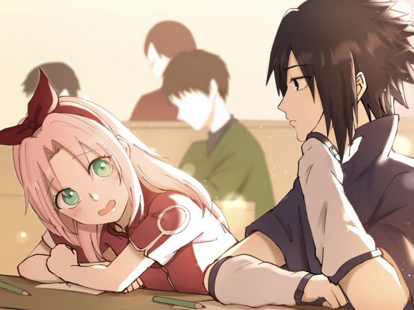 Naruto anime,Haruno Sakura,Uchiha Sasuke