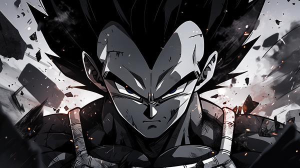 Shonen Jump,ragazzi anime,manga,monocromo,sfera del drago,vegeta