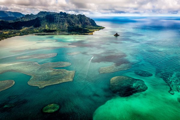 Hawaii,landschap,2000x1335 px,luchtfoto,Vogelperspectief,wolken