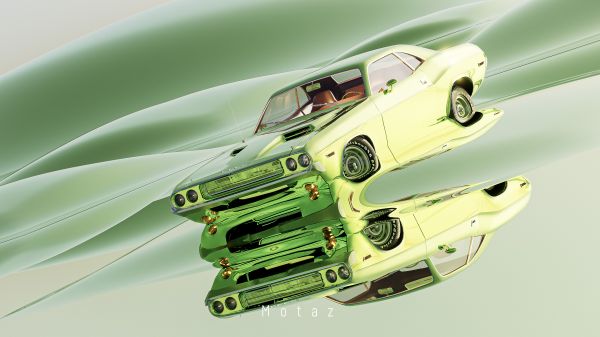 Esquiver,Dodge Challenger,Voitures musculaires,chrome,CGI,voiture