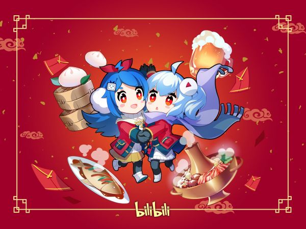 illustrazione,cartone animato,bilibili,2233,Festa di Primavera,Babbo Natale