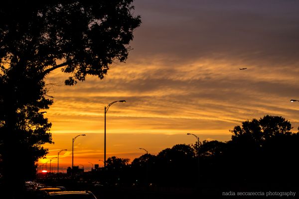 luz de sol, paisaje, contraste, puesta de sol, luz de la calle, ciudad