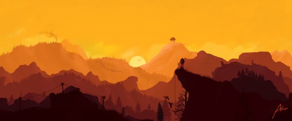 videojuegos,paisaje,Firewatch