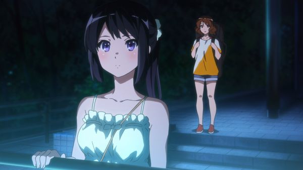 Oumae Kumiko,Kousaka Reina,lang haar,zwart haar,kort haar,brunette