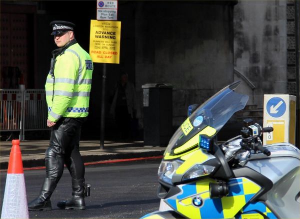 ロンドン, 警察, 通り, 車, オートバイ, 車両