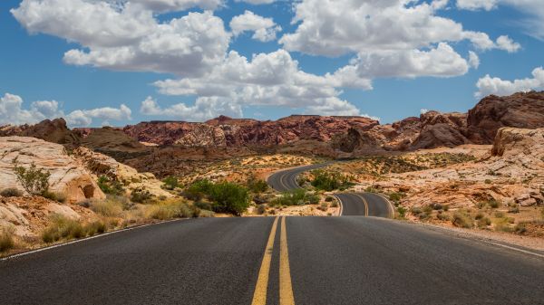 clouds,landscape,rocks,road,desert