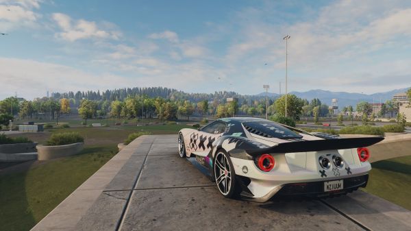 samochód,Ford GT,Gry wideo,Need for speed Unbound,Chmury,krajobraz