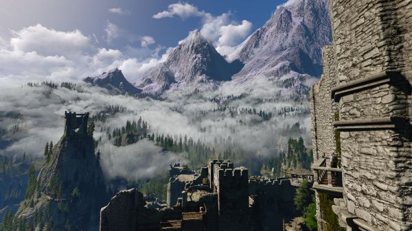 The Witcher 3 Wild berburu,PC gaming,screen shot,Kaer Morhen