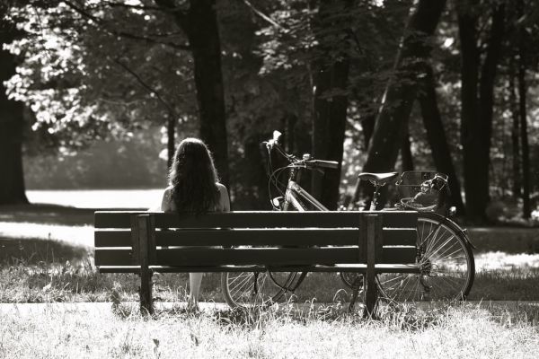 landscape,water,nature,black,monochrome,bicycle