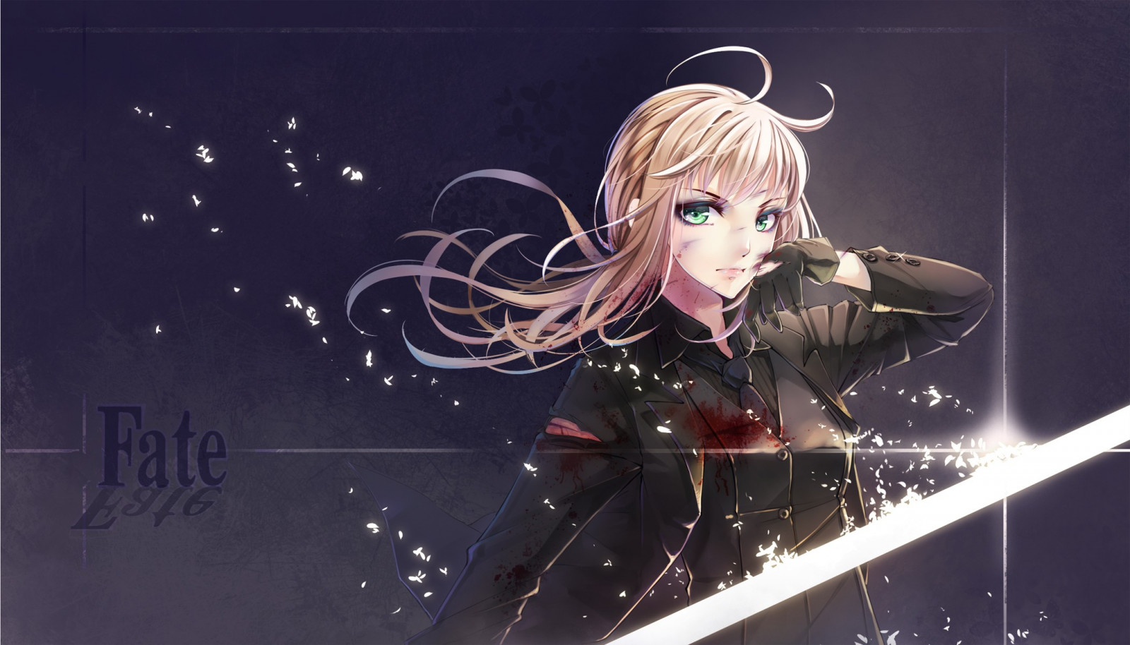 illustration, blonde, anime, anime girls, Saber, Fate Zero, screenshot, computer wallpaper