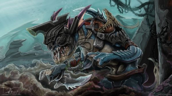 Dota 2, histórias em quadrinhos, mitologia, Dragão, Slark, Nightcrawler