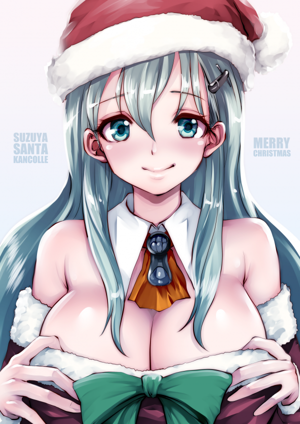 Vánoce,santa klobouky,Santa kostým,Santa dívka,Kantai Collection,Suzuya KanColle