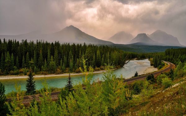 paysage, forêt, Montagnes, colline, Lac, la nature