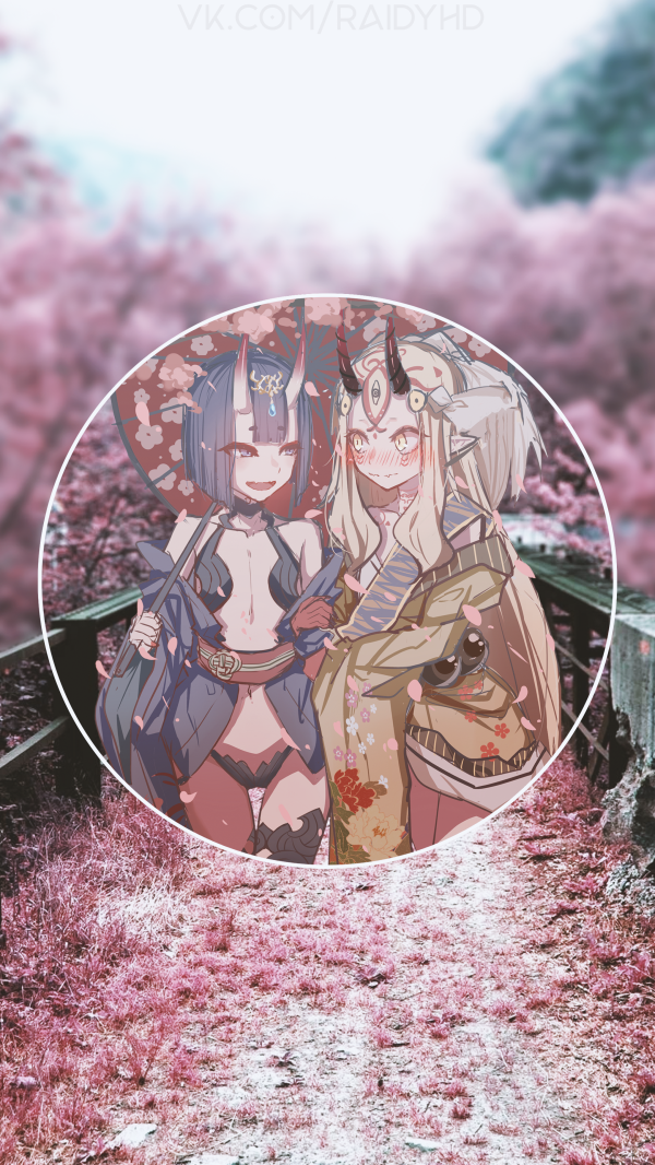 anime lányok,picture in picture,Ibaraki Douji,Shuten Douji Fate Grand rendelés