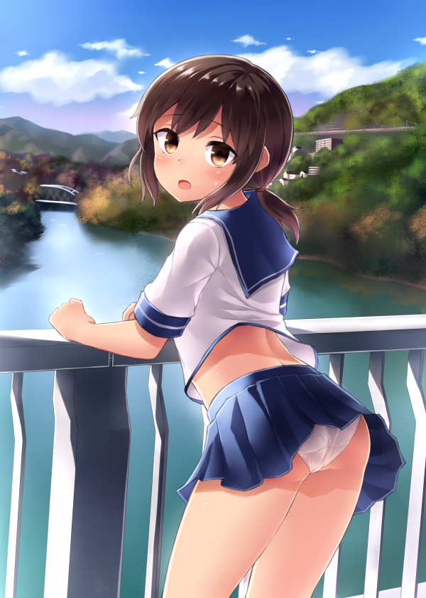 Kantai Collection,anime dívky,kalhotky,osel,Fubuki KanColle