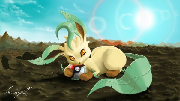 illustration,Pok mon,Leafeon,screenshot,computer wallpaper,fictional character