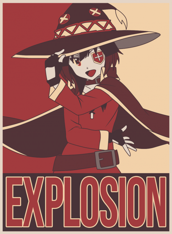 Kono Subarashii Sekaie ňu Shukufuku wo,anime dievčatá,Megumin,hope plagáty