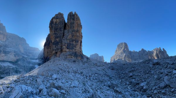 Dolomity,Włochy,Klif,krajobraz,Cima Molveno,Skały