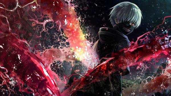 Bildschirmfoto,Anime,Kaneki Ken,Tokyo Ghoul,Computer-Tapete,Spezialeffekte