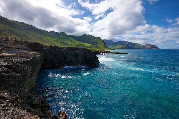 水,景观,山,海,湾,岩