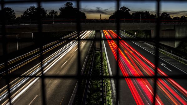 uzun pozlama,gece,yol,sokak,Işıklar,çit