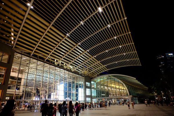 stad,stadsgezicht,nacht,architectuur,Singapore,gebouw