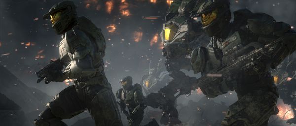 halo Wars,3840x1636 px,Spartans