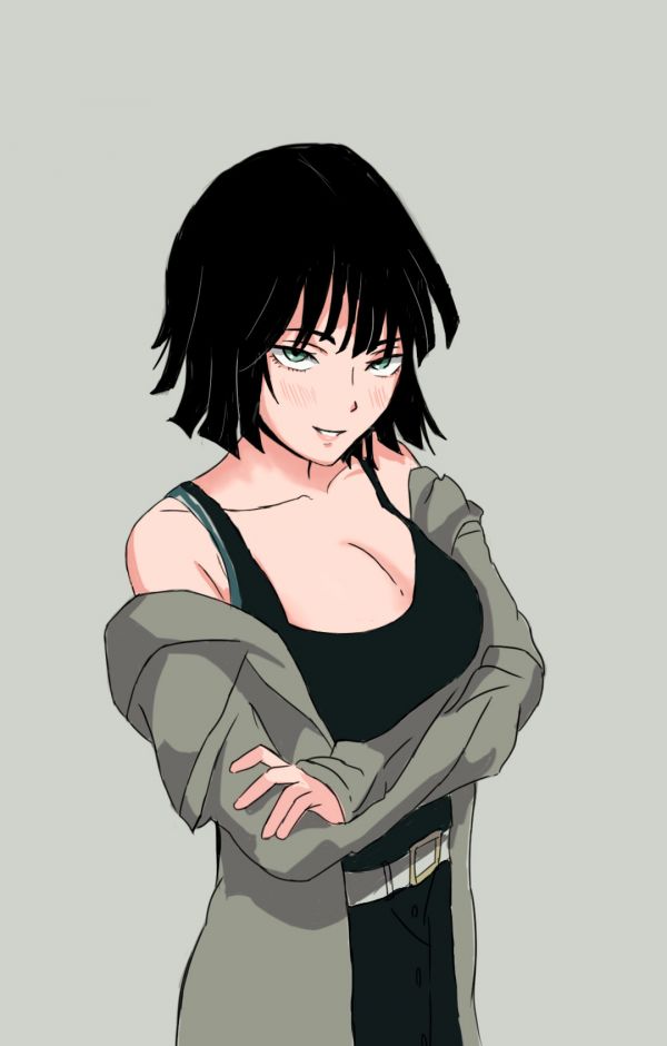 Fubuki,En Punch Man,Fukami Nagisa,grønn,svart hår,anime jenter