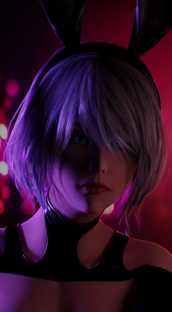 NIER,Nier Automata,NieR Replicant,orecchie da coniglio,cyberpunk,2B Nier Automata