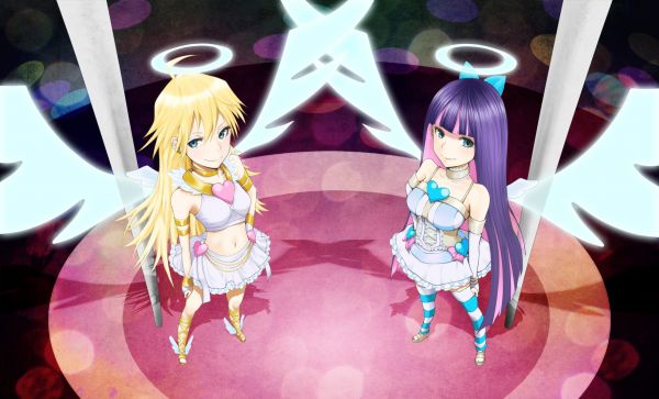 anime,Panty e calza con Giarrettiera,Anarchy Panty,Anarchia Stocking,angelo,calze autoreggenti