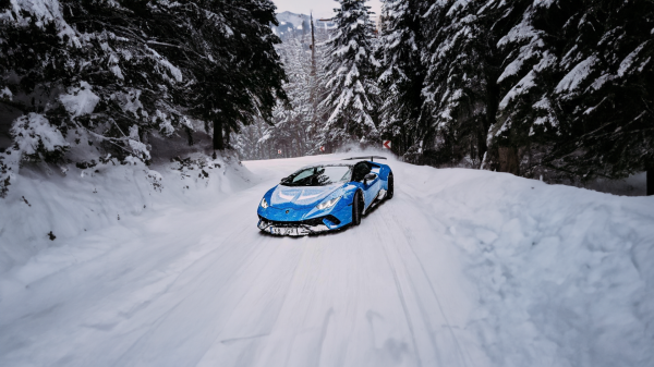 Lamborghini Huracan,bil,snø,drift