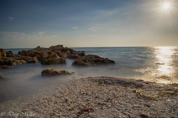 sinar matahari, pemandangan, matahari terbenam, laut, teluk, air