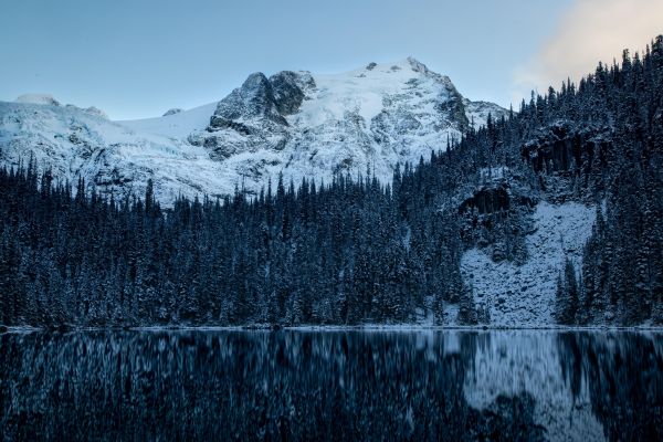 landscape,lake,snow,winter,Canada,British Columbia