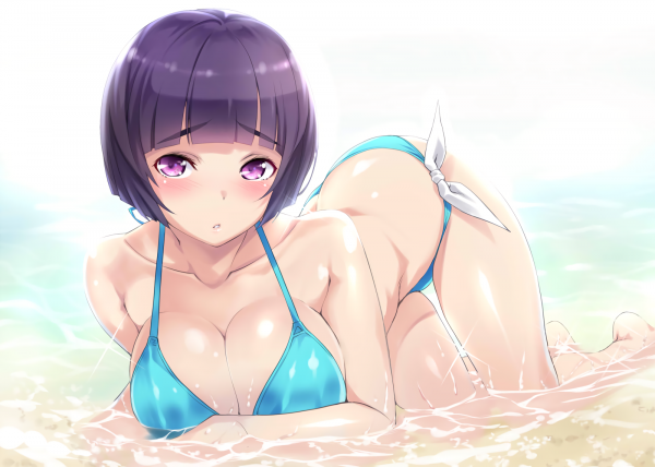 arrossendo,bikini,Eromanga sensei,Senju Muramasa,capelli corti,acqua