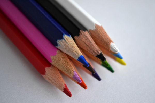 color,pencil,ball pen,macro,writing,office supplies