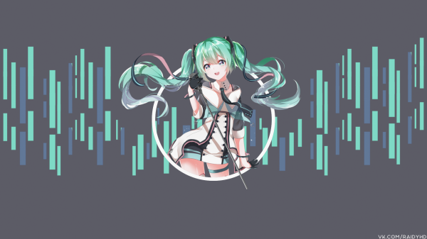 anime, anime tytöt, picture in picture, Hatsune Miku, Vocaloid