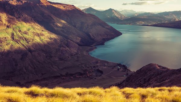 landskap,fotografi,Trey Ratcliff,bergen,vatten,Nya Zeeland